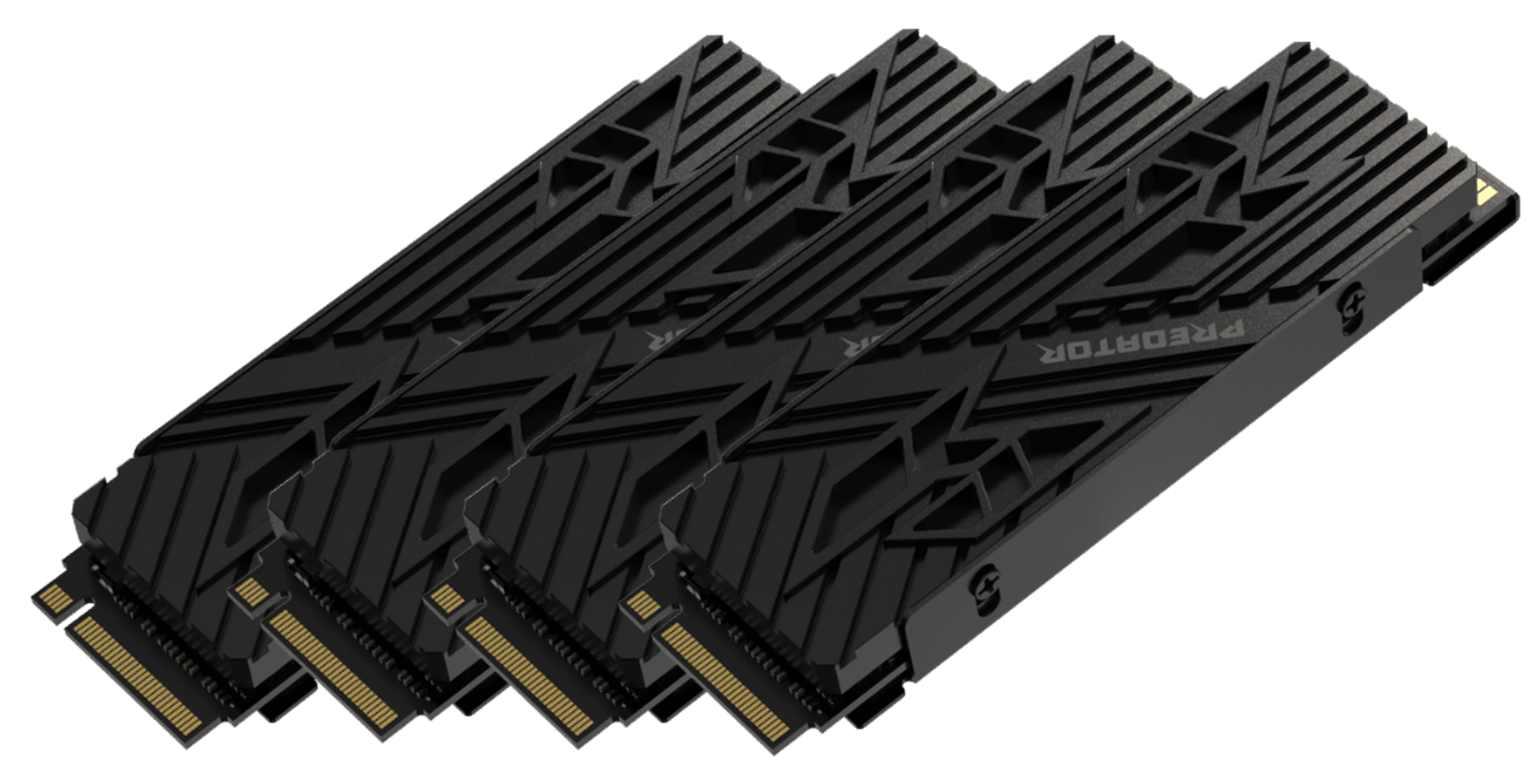 4x 4TB Predator GM7000 Heatsink PCIe 4.0 SSD